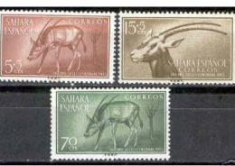 Spain SAHARA Edifil # 123-125 MNH Animals / Fauna / Antilopes - Spanische Sahara