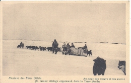 AMERIQUES DU NORD - CANADA - ESQUIMAUX Missions Des Pères Oblats - Grand Attelage Esquimaud Dans Terre Stérile - Otros & Sin Clasificación