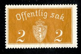 735x)  Norway 1926- Sc # O-9  M*  Catalogue $ .60 US - Unused Stamps