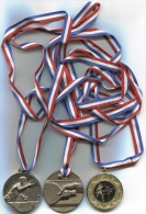 Table Tennis - Medal CROATIA, 3 Pieces, Diameter 48, 45, 42 Mm - Tennis De Table