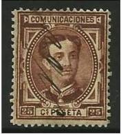 ● SPAGNA - 1876  - ALFONSO XII -  N. 166 Usato -  Cat. ? €  -  Lotto 388 - Oblitérés