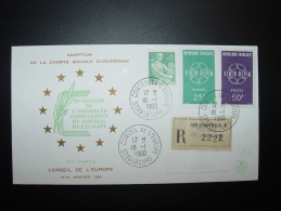 18.1.1960  STRASBOURG CONSEIL  COUNCIL EUROPE EUROPARAT - Cartas & Documentos