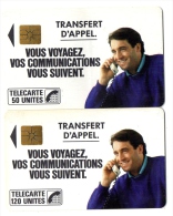 TELECARTES   TRANSFER D'APPEL  50 UNITES/120 UNITES  (F18/F19)  (LOT DE 2) - 1988