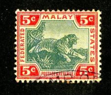 773x)  Fed.States Malay 1922- SG # 39e  Used  Catalogue £ 8.50 - Federated Malay States