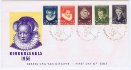 Netherlands: E28 FDC Children 1956 Kinderzegels 1956, NO Adress And Open Flap Very Nice Example - FDC