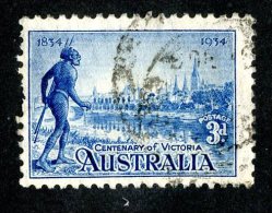 806x)  Australia 1934- Sc # 143  Used  Catalogue $ 7.00 - Used Stamps