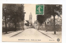 91 MENNECY  PORTE DE PARIS TRES BON ETAT 1912  VOIR LES 2 SCANS - Mennecy