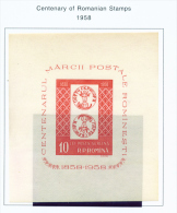 ROMANIA - 1958 Stamp Centenary Miniature Sheet 10l  (Imperf) Unmounted Mint - Neufs