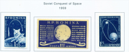 ROMANIA - 1959 Air Soviet Space Achievements Mounted Mint - Neufs