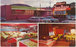 Denver CO Colorado, Maurer's Town House Restaurant Interior Views, Autos, C1950s Vintage Postcard - Denver