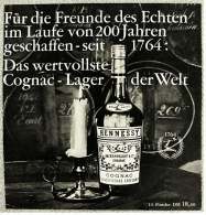 Reklame Werbeanzeige Von 1965  -  Hennessy Cognag  -  Das Wertvollste Cognac-Lager Der Welt  -  Von 1965 - Alcohol