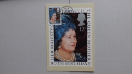 Grossbritannien 845 Maximum Card MK/MC, ESST, 80. Geburtstag Von Königinmutter Elizabeth - Maximumkarten (MC)