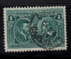 Canada 1908 1 Cent Cartier And Champlain Issue #97  Ottawa Cancel - Usados