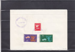 Grande Bretagne - Ile De Herm - Lettre De 1962 - Europa 1962 - Carte De L'Ile - Anges - Neptune - Local Issues