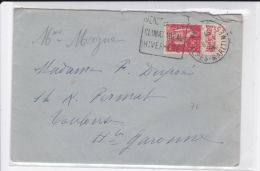 1934 - ENVELOPPE De VENCE (DAGUIN) Avec PUBLICITE "BENJAMIN" - TYPE PAIX - Briefe U. Dokumente