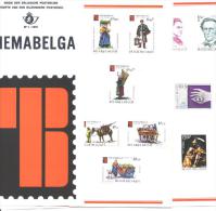 1975 -  Timbres Collés Sur Les Feuillets De La Poste (complet)  (NL) - Jahressätze