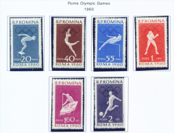 ROMANIA - 1960 Olympic Games Mounted Mint - Neufs