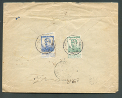 25 Et 40 Centimes Pellens Obl. Sc BERCHEM (ANTW.) Au Verso D'une Lettre Recommandée Du 25-II-1914 Vers Paris - Double Po - 1912 Pellens