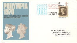 Great Britain 1970 "Philympia 1970"  Cover With Info Infill - Covers & Documents