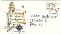 Great Britain 1968  Anniversaries; Capt. James Cook  FDC (Cancelled Glasgow) - 1952-1971 Pre-Decimal Issues