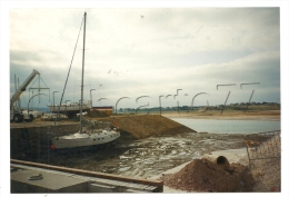 Barneville-Carteret (50): Photo Projet CP GFLe Port De Carteret Lors De La Réfection En 1995 (animé) RARE. - Barneville