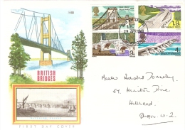 Great Britain 1968  British Bridges  FDC (Cancelled Glasgow) - 1952-1971 Pre-Decimal Issues