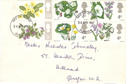 Great Britain 1967 British Wild Flowers  FDC  (Cancelled Glasgow) - 1952-1971 Dezimalausgaben (Vorläufer)