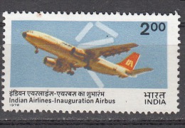 INDIA, 1976,    Indian Airlines Airbus Service Inaguration. Aviation, Airplane,  MNH, (**) - Ongebruikt