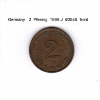 GERMANY    2  PFENNIG  1966 J   (KM # 106) - 2 Pfennig