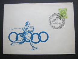 1953, BERLIN - Kegelmeisterschaft, Sonderstempel Auf Brief - Briefe U. Dokumente