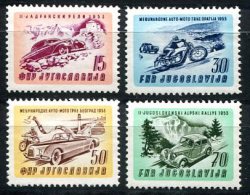 1814 - JUGOSLAWIEN - Mi.Nr. 724-727, Postfrisch (Auto & Motorrad) - YUGOSLAVIA, Mnh Set CAR & MOTOBIKE - Nuovi