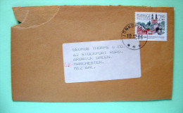 Sweden 1986 Cover To England - Nordic Cooperation - Sister Towns Esklistuna - Lettres & Documents