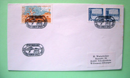 Sweden 1987 Cover To Germany - Ships - Nobel Price P. White From Australia - Skating Sport Cancel Stromsund - Cartas & Documentos