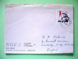 Sweden 1991 Cover To England - Aquarium Dolphin Show (Scott 1888 = 1.10 $) - Covers & Documents