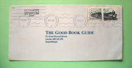 Sweden 1991 Cover To England - Fishes - Catfish Silurus Pair - Lettres & Documents