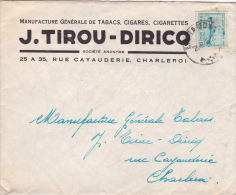 725 Op Brief Met Stempel LIBRAMONT, Met Hoofding " Manufacture De Tabacs, Cigares, Cigarettes J.TIROU-DIRICQ -Charleroi - Brieven En Documenten