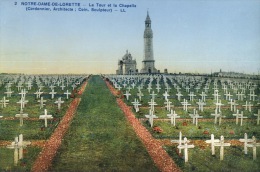 (M918) France - Notre Dame De Lorette - Military Cemetery Near Arras (old Postcard From Booklet) - Cimetières Militaires