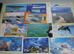 Wholesale Lot!China 23 Different Marine Mammals Dolphin & River Dolphin Thematics Pre-stamped Card,PSL Letter Card - Dauphins