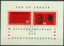 DDR 1966 / MiNr. Block 25   O / Used   (j547) - 1950-1970