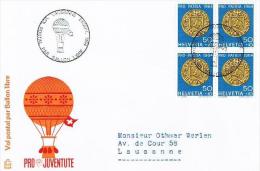 LETTRE PAR BALLON OBLITERE .29.9.1964 .2:CACHETS : LAUSANNE & VEVEY . C/.S.B.K. Nr:B122. Y&TELLIER Nr:734. - Andere & Zonder Classificatie