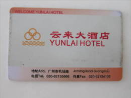 China Hotel Key Card,Yulai Hotel,Guangzhou - Unclassified