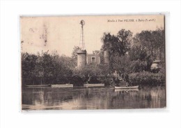 95 BUTRY Moulin à Vent Pilter, Eolienne, Animée, Barques, Pub Maison Pilter, Installations Hydrauliques, Ed ?, 1906 - Butry