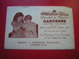 BUVARD   CHOCOLAT DE REGIME DARDENE ( PHARMACIEN )   LUCHON - Cocoa & Chocolat