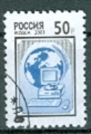 Russland 2001 Mi. 887 Gest. Informationstechnologie Erdkugel PC - Gebruikt