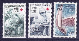 Réunion CFA N°370 à 372 Neufs Sans Charniere   (3 Valeurs) - Unused Stamps