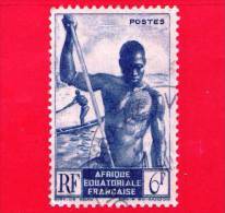 AFRICA Equatoriale - AEF - Usato - 1947 - Barcaiolo Del Niger - Boatman Of Niger - 6 - Gebraucht