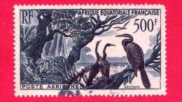 AFRICA Equatoriale - AEF - Usato - 1947 - Paesaggi - Uccelli - Anningas - 500 - Gebraucht