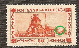 Saargebiet 1930 -  Michel Nr.  143 Mit Plattenfehler I - Falzrest - Nuovi