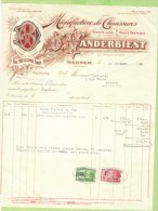 FATTURA PUBBLICITARIA -1930-ISEGHEM-MANUFACTURE DE CHAUSSURES-ANDERBIEST - 1900 – 1949