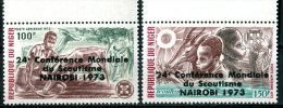 NIGER  1973  MNH  -  " SCOUTISME NAIROBI ´73 " -   2 VAL. - Niger (1960-...)